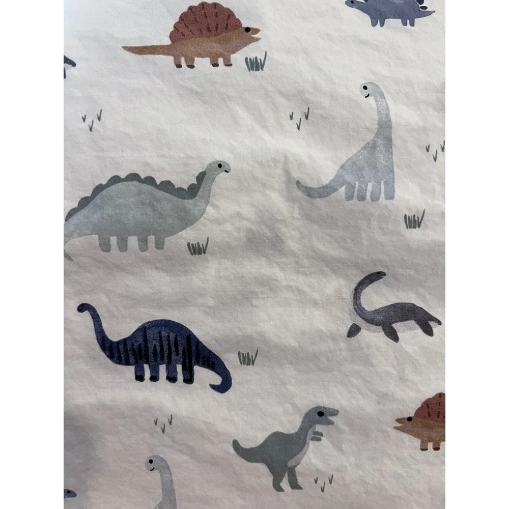 Pottery Barn Kids Dillondino Organic Cotton Crib Fitted Sheet Dinosaur Nursery